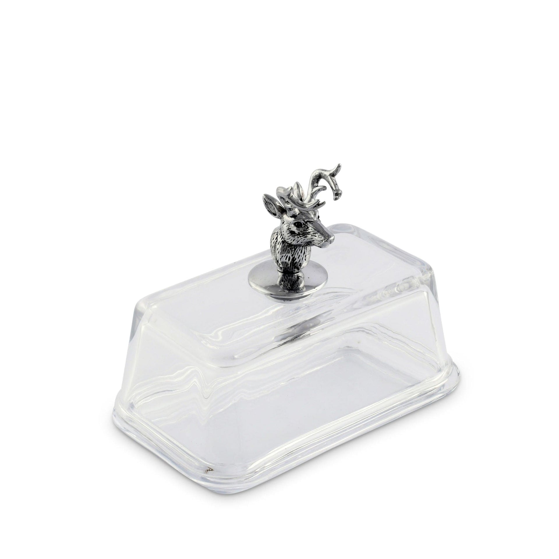 Glass Butter Dish - Elk by Arthur Court Designs