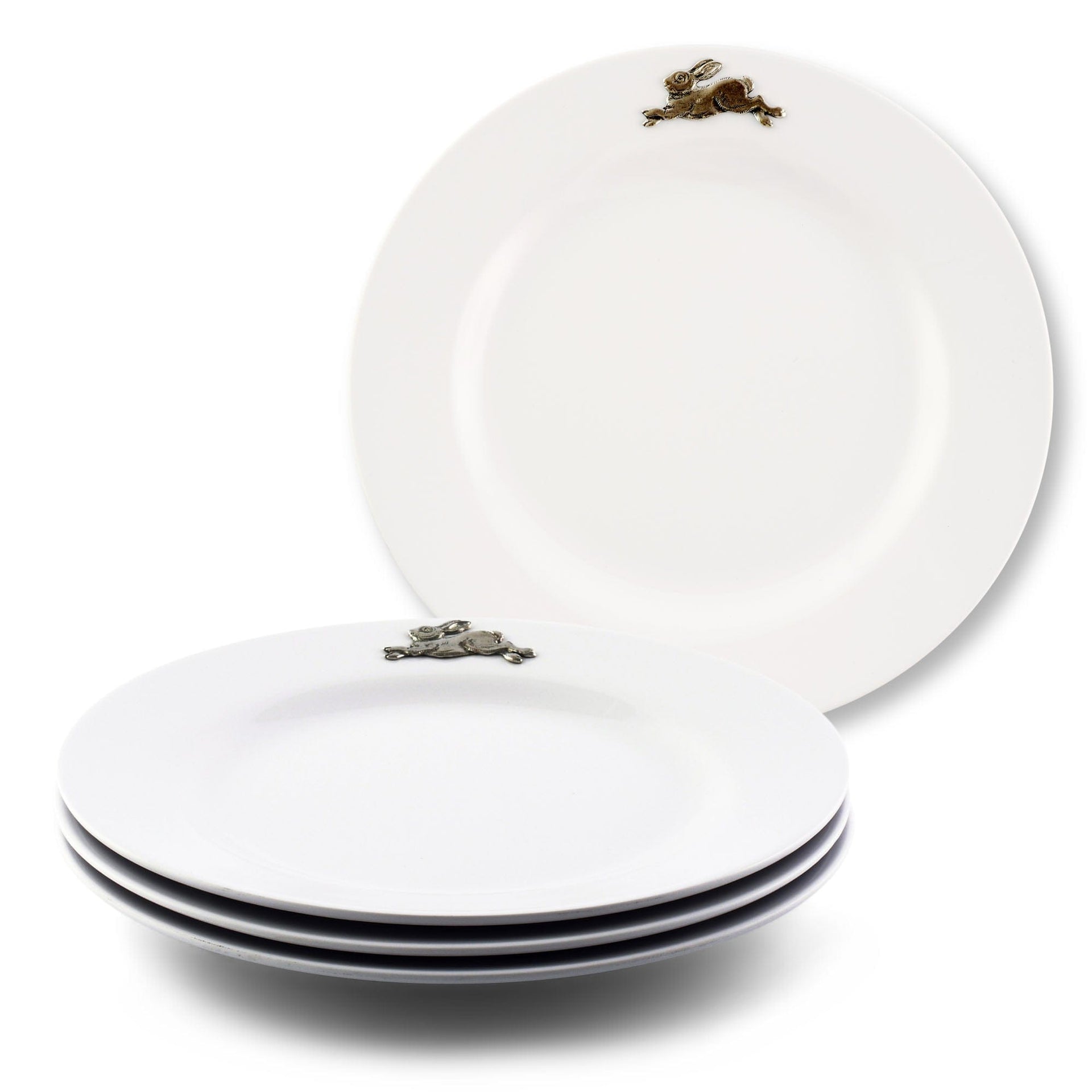 Set of 4 - Bunny / Rabbit Melamine Lunch Plates - Arthur Court