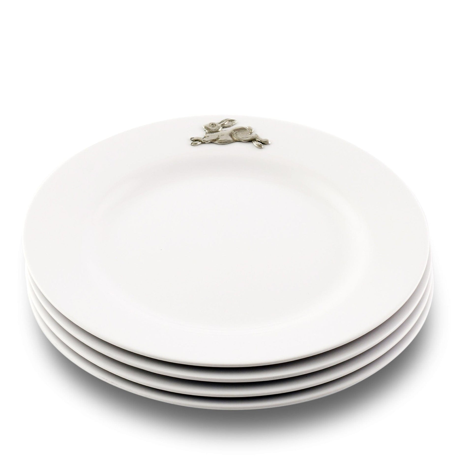 Set of 4 - Bunny / Rabbit Melamine Lunch Plates - Arthur Court