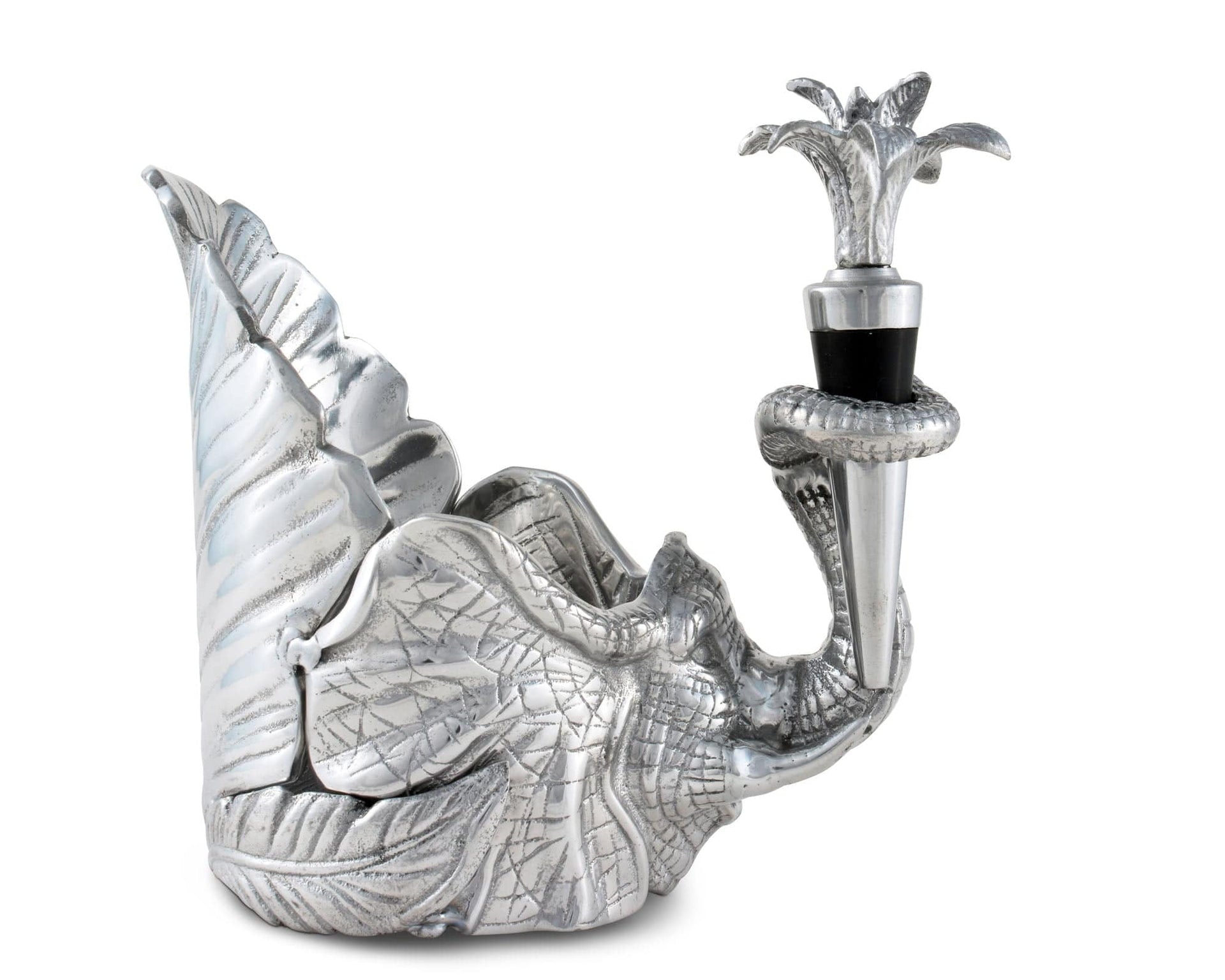 Elephant Wine Coaster and Stopper Set by Arthur Court Designs