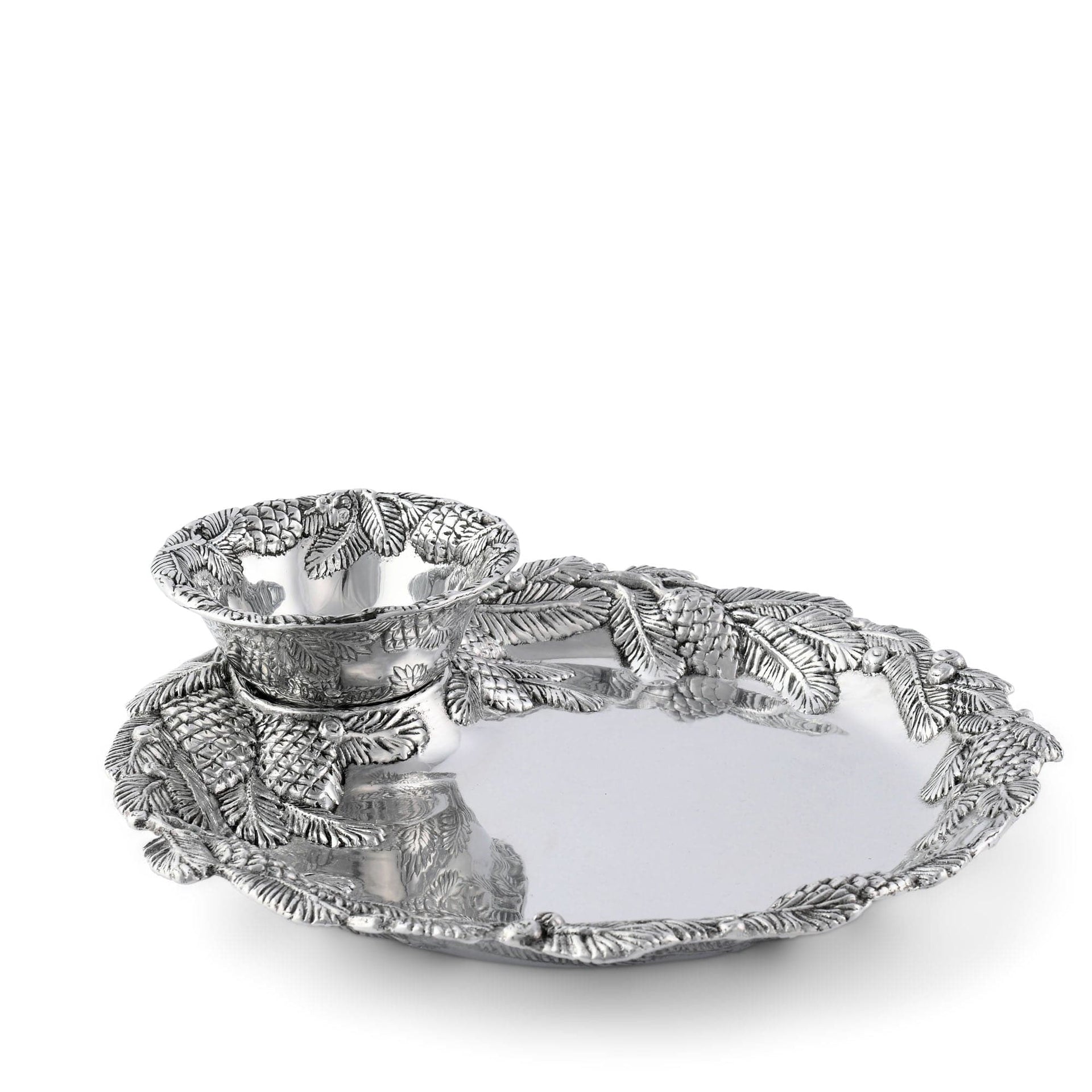 Pine Cone Forest Chip and Dip Tray by Arthur Court Designs