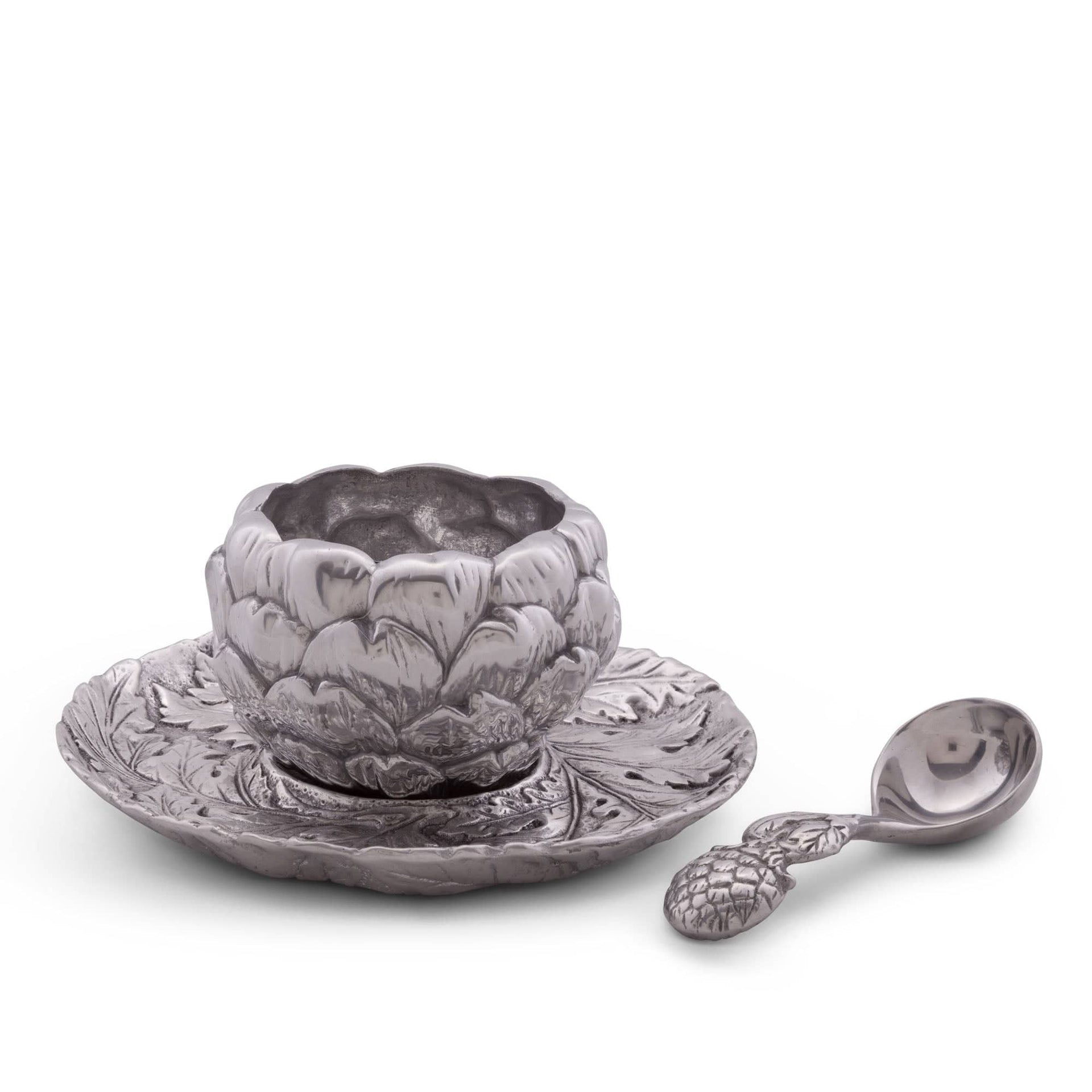 Artichoke Condiment Set 3 piece by Arthur Court Designs