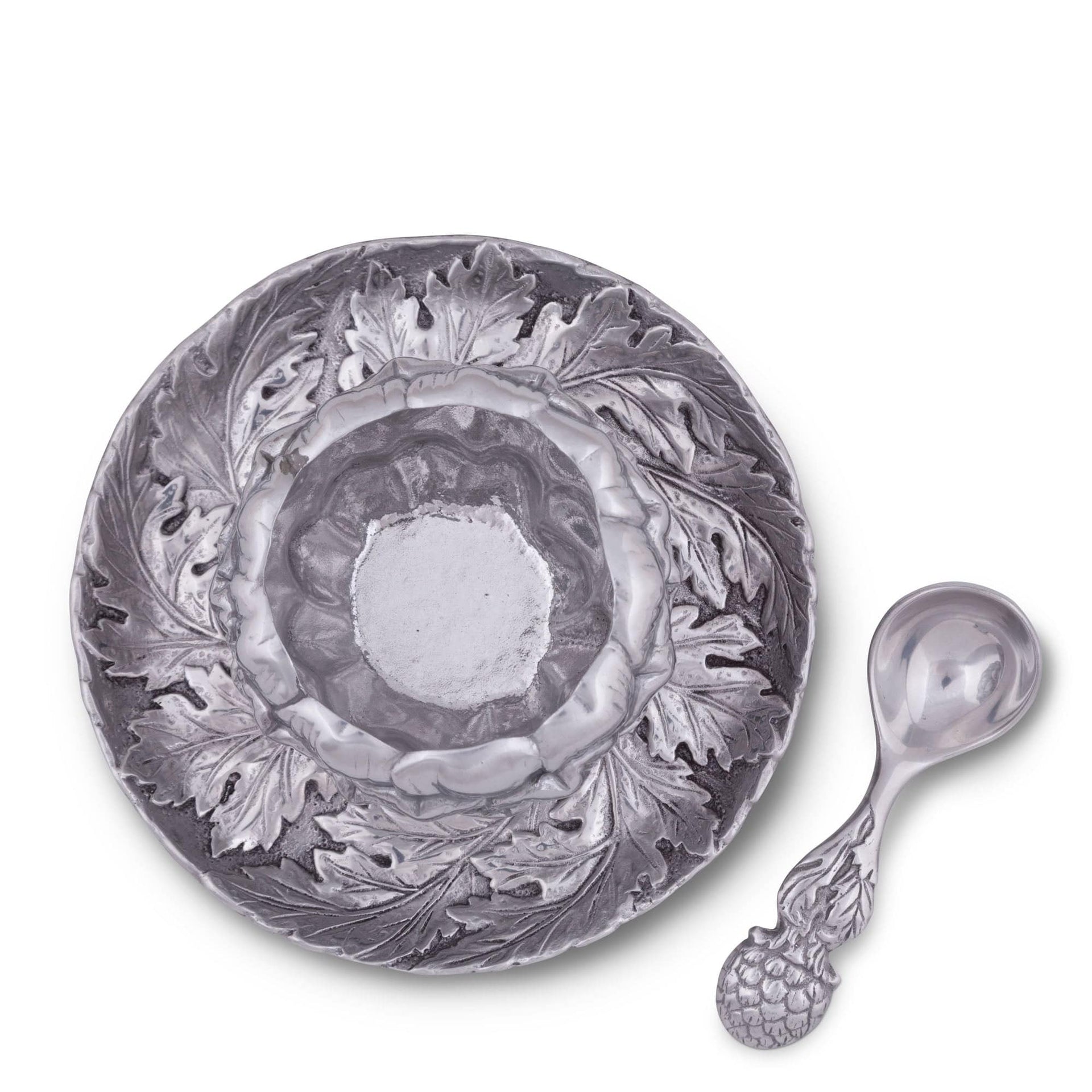 Artichoke Condiment Set 3 piece by Arthur Court Designs