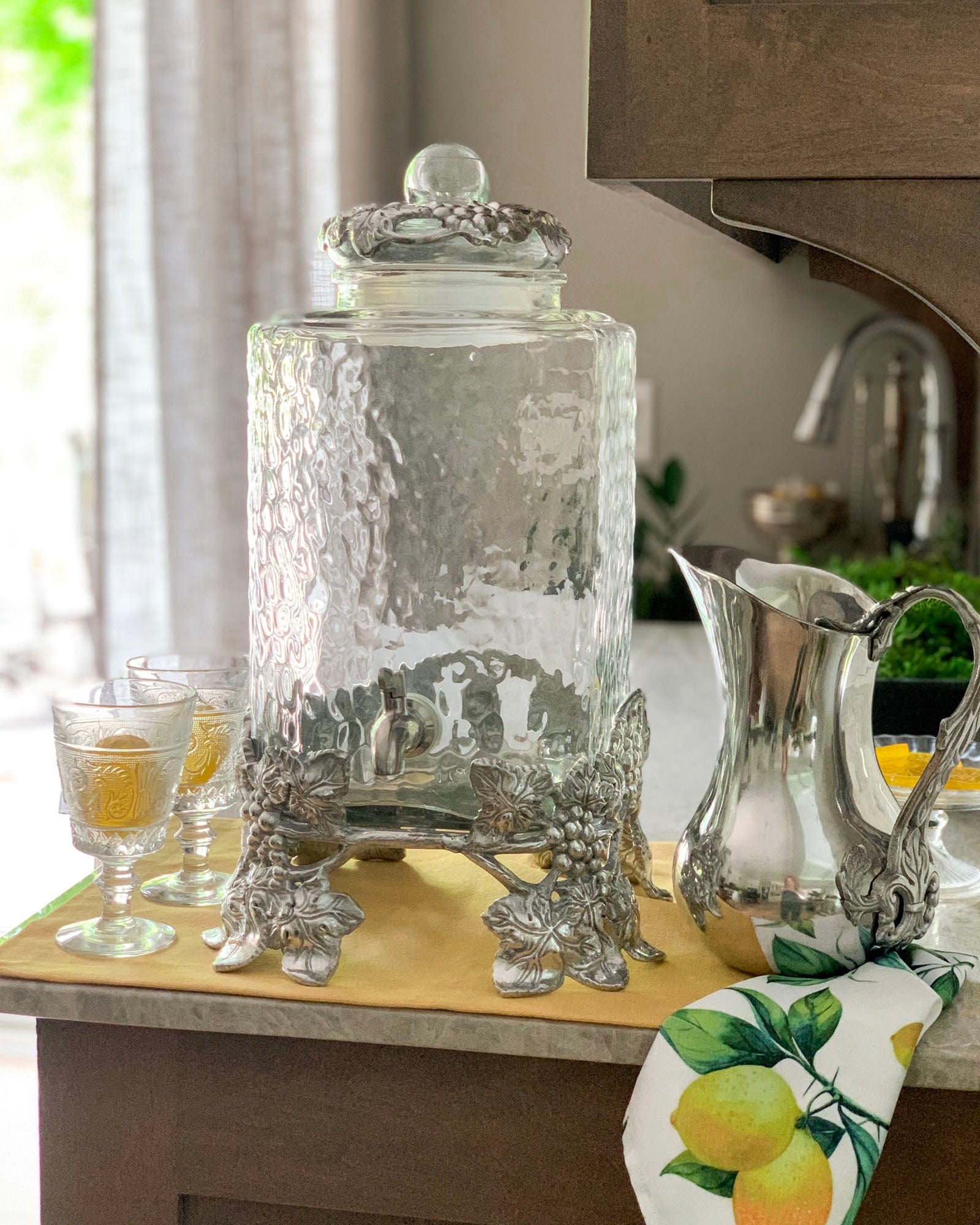 Elevated Grape Beverage Server by Arthur Court Designs