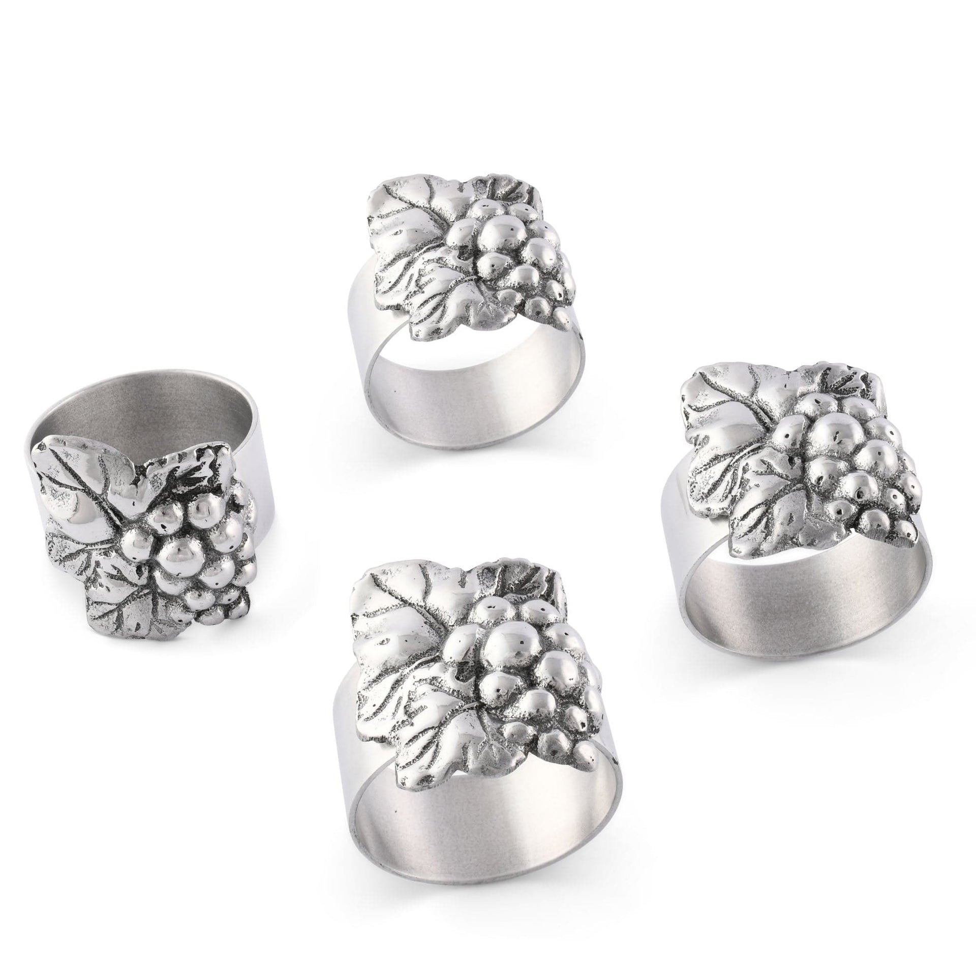 Set of 4 - Grape Napkin Rings by Arthur Court Designs