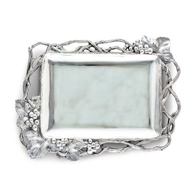 Grape Open Vine Rectangle Tray