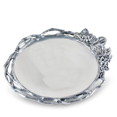 Grape Open Vine Round Tray Large