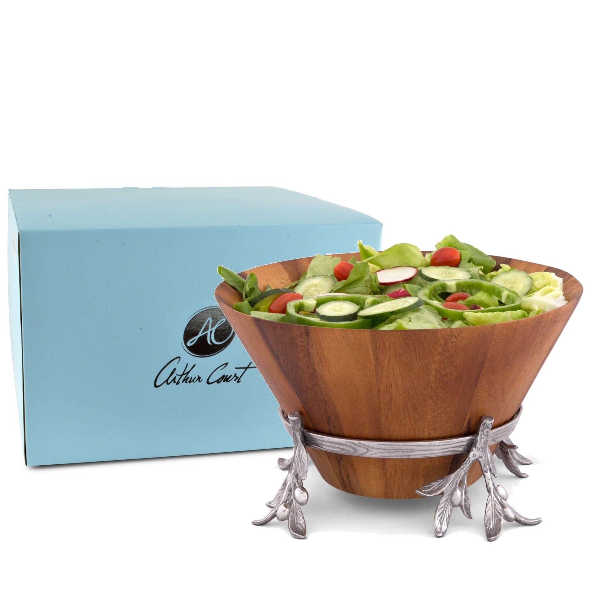 Olive Wood Salad Bowl - Arthur Court