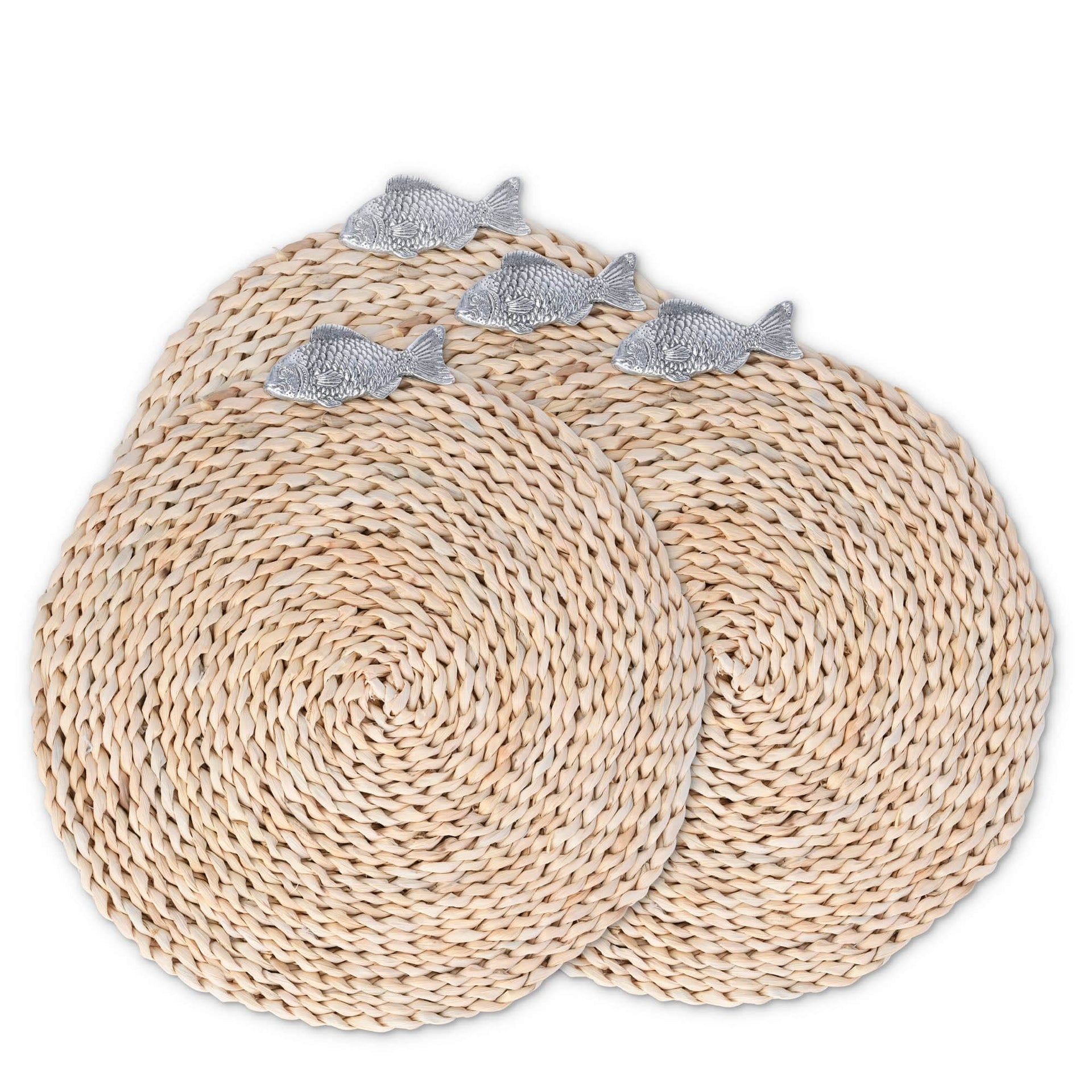 Fish Twisted Seagrass Placemats - Set of 4 by Arthur Court Designs
