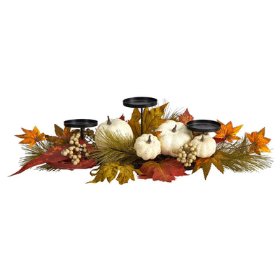 22â Fall Pumpkin and Maple Leaf Autumn Candelabrum