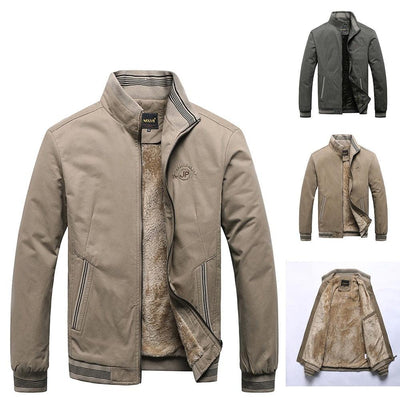 Autumn Men Jackets Cotton Casual Solid Fashion Vintage Weatherproof Soft Jackets For Men Men’s Water Resistant Windbreaker Jacket Warm Coats Winter Jacket Men Solid Color Jacket With Pockets