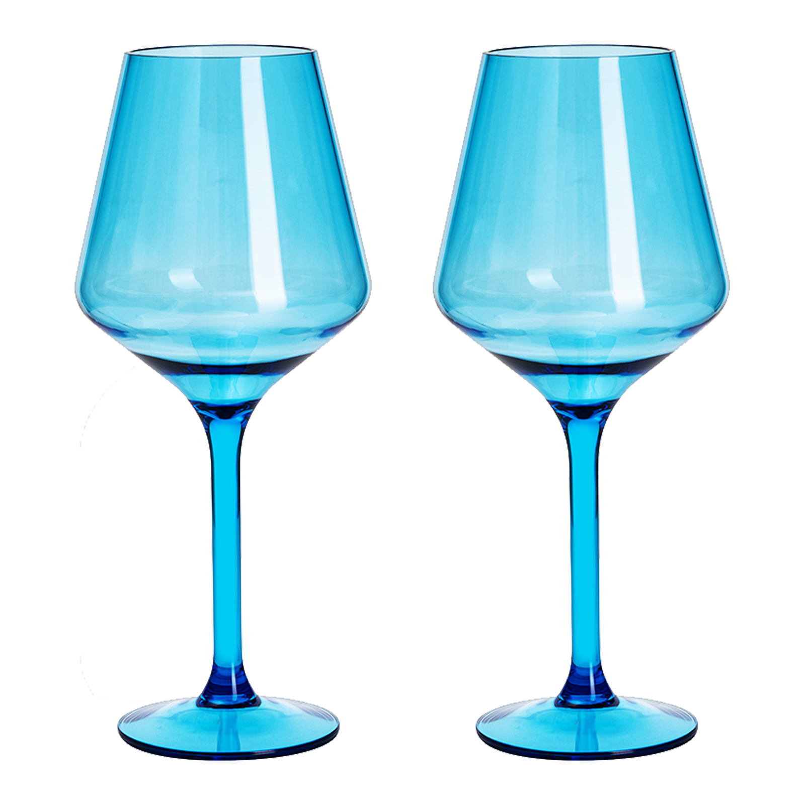 Floating Wine Glasses for Pool - Set of 2-15 OZ Shatterproof Poolside Wine Glasses, Tritan Plastic Reusable Stemware, Beach Outdoor Cocktail, Wine, Champagne, Water Glassware - Spring Summer (Green)