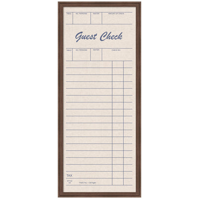 Framed Fabric Pinboard Linen Guest Check Wall Organization