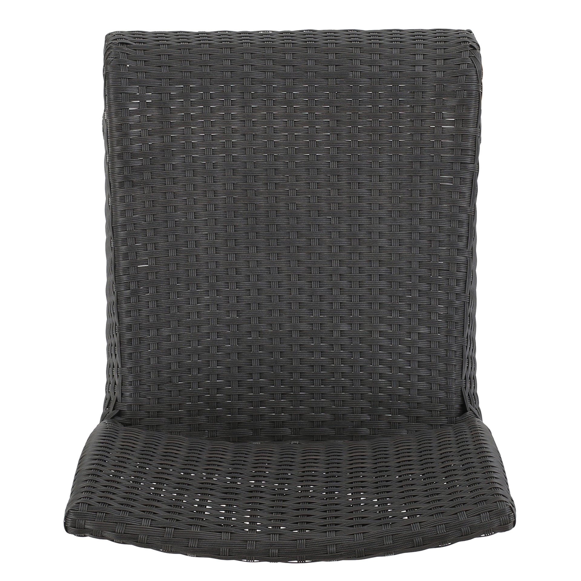 29' Outdoors PE Rattan Armless Barstools, Set of 2, Dark Brown