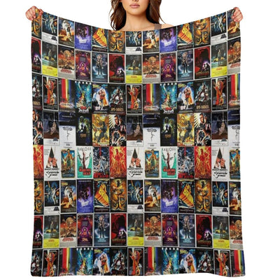 25 Iconic Movies, Movie Poster Collage , Man Cave Poster, Movie Lover Gift Compact Throw Blanket