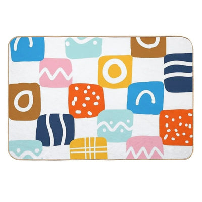 Colorful Shapes, Good Mood. Absorbent Bath Mat