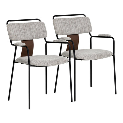 Couva Dining Chair (Set of 2) Gray Tweed