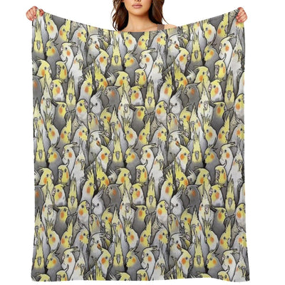 Cockatiels Galore Throw Blanket