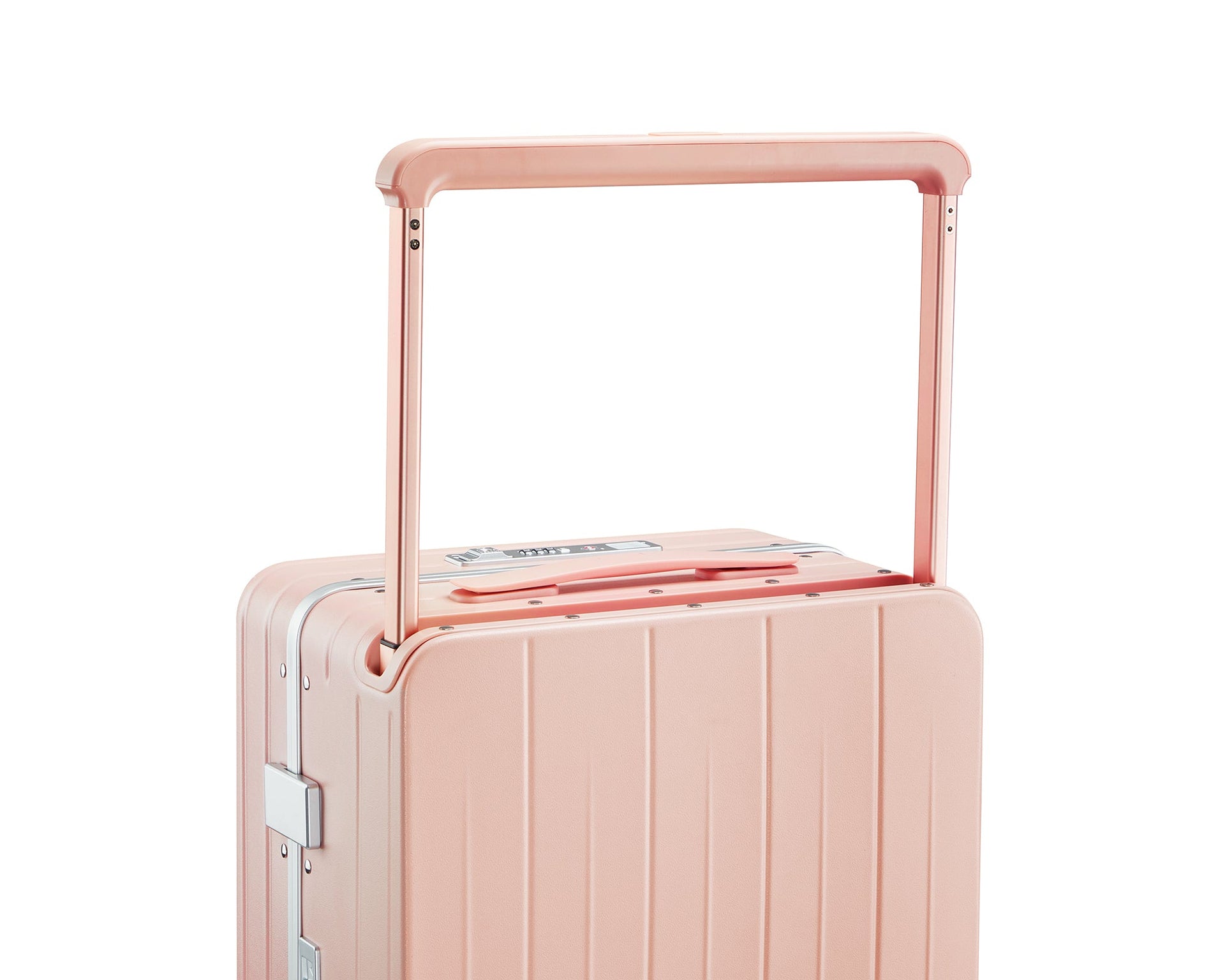 Aluminum Frame 20 Inch with Front Open Carry-on Luggage, PC Hard Shell Suitcase, Bounce Wide Handle Pull Rod Luggage with 360°Double Wheels, Built-In TSA Lock, Airline Approved Suitcase for Business