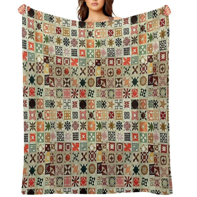 Patchwork Patterns Quick-dry Throw Blanket