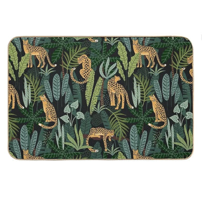 Indian Jungle Pattern Bath Mat