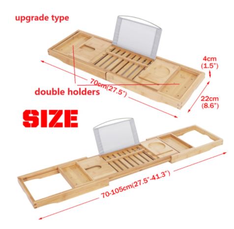 Bamboo Bath Caddy Tray