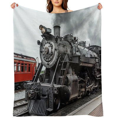 Strasburg Locomotive Anti-pilling Throw Blanket