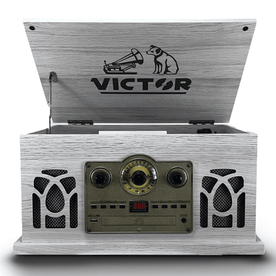Victor Belmont 8-in-1 Wood Music Center White - Refurbished