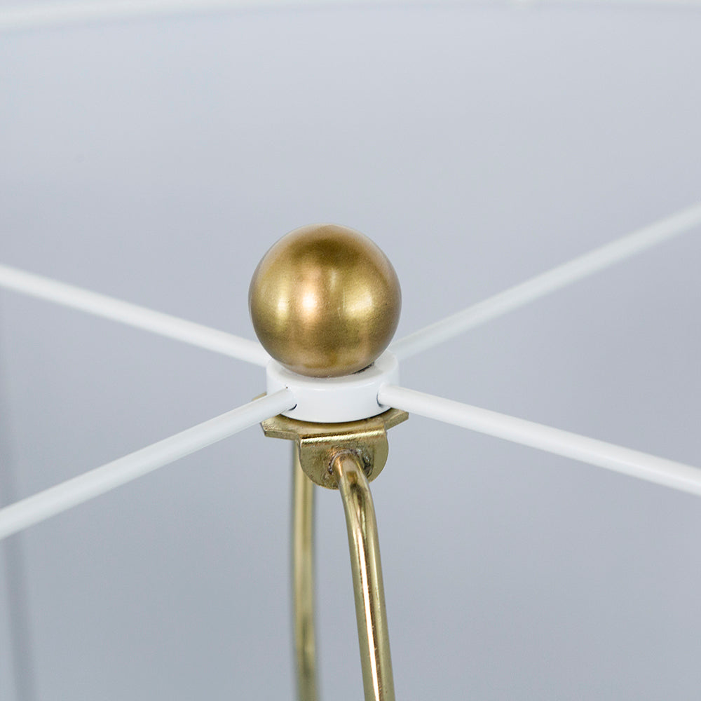 16x16x29.8' Gold and Black Table Lamp with Contemporary Disc Design