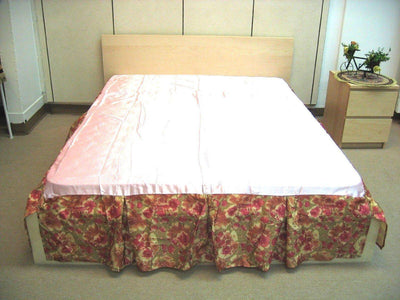 DaDa Bedding Sunrise Hibiscus Floral Dust Ruffle Pleated Satiny Pink Bed Skirt - 14