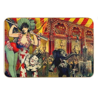 CIRCUS Vintage 1890 Circus Advertising Print Bath Mat