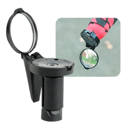 Bicycle Drop Bar Rear View Convex Mirror Handlebar Universal Left Right Mount Acrylic Convex Back Sight Reflector Fashionable Design Bar End Folding Minimalist Mirror Foldable Convex Rear View Safe And Stylish Bike Riding