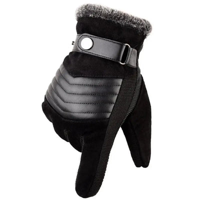 Black Men Leather Touchscreen Gloves Winter Retro Driving Comfortable Warm Gloves Elegant Design Men Fashion Outdoor Gloves Cold Weather Gloves For Cycling & Driving