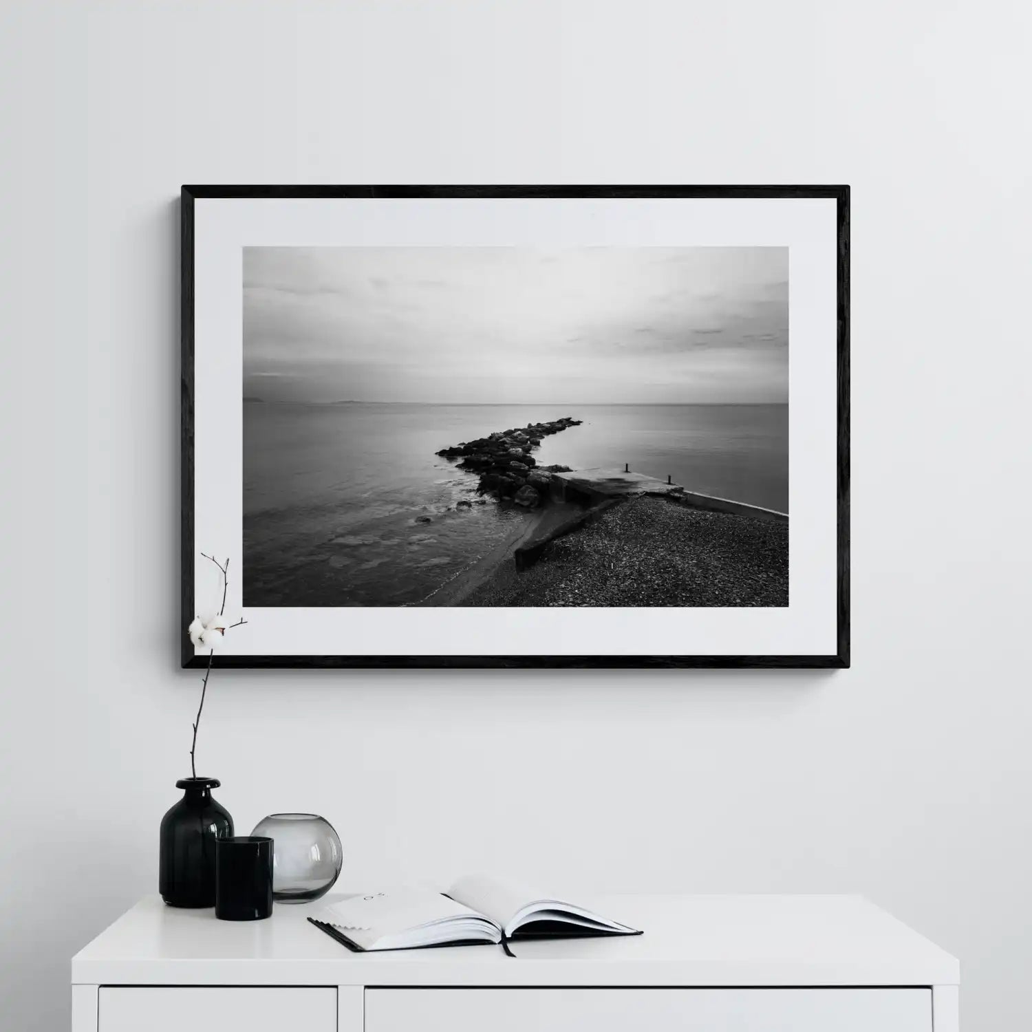 Dock at Diafani | Karpathos | Black & White Art Wall