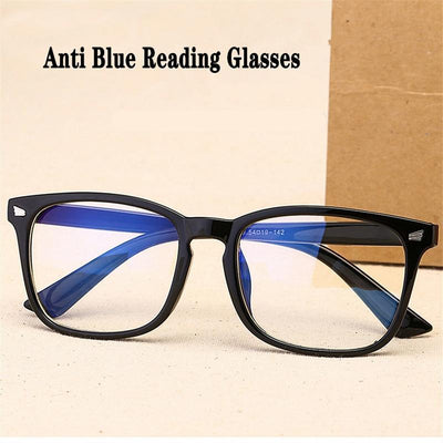 Black Square Decorative Glasses Women Anti-Blue Light Computer Glasses Big Size Reading Glasses Eyeglasses Blue Light Filter Computer Glasses for UV Blocking Anti Eyestrain Gaming Glasses Anti-glare blocker eyewear Protection for Men Women
