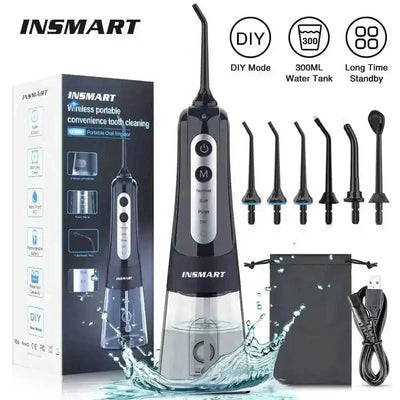 Black USB Rechargeable Dental Water Flosser