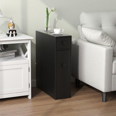 Black Bathroom Cabinet Space Saver Storage Organizer-Black