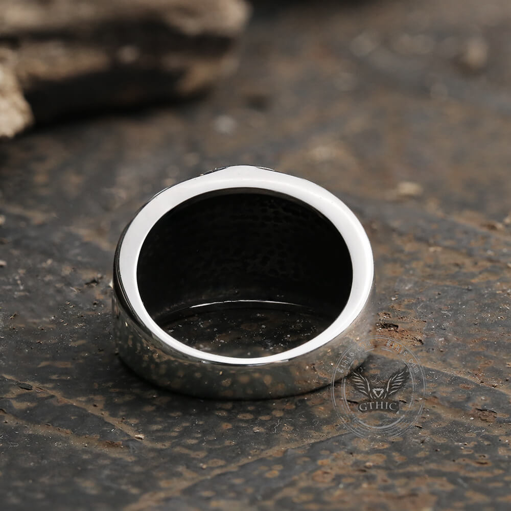 Black Sun Celtic Knot Stainless Steel Ring