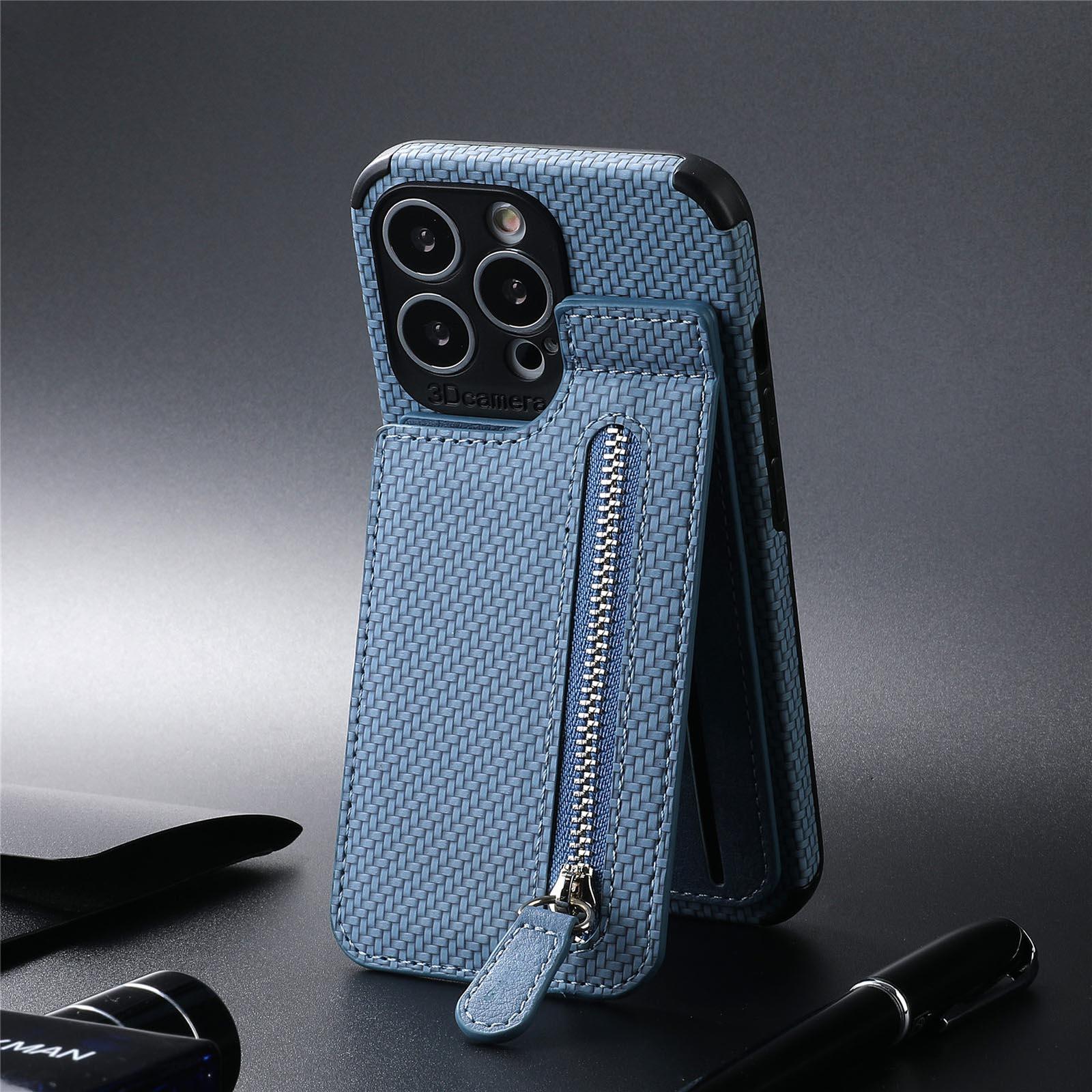 Blue Cards Wallet Leather Phone Case For Iphone 14 Plus 13 12 Mini 11 Pro Max X Xs Xr Men Luxury Business Purse Card Holder Cover Phone Case With Card Sleeve Men Phone Case