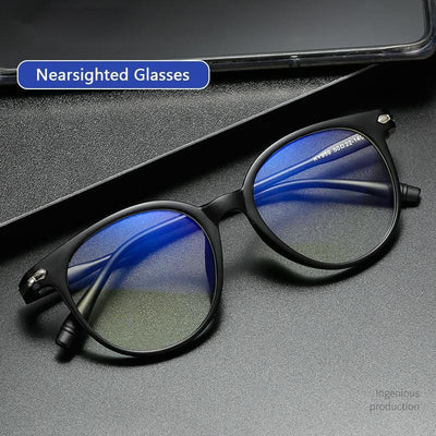 Blue Light Blocking Computer Glasses Retro Clear Lens Eyeglasses Frame And Myopia Glasses Men Women Short Sight Eyewear Blue Coated Women Diopter Eyeglass0 -0.5 -1 -1.5 -2 -2.5 -3 -3.5 -4 -5 -6