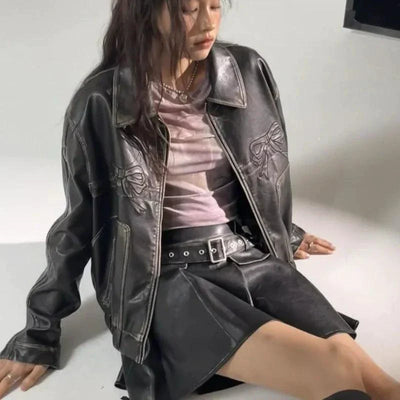Bow Biker's Leather Jacket