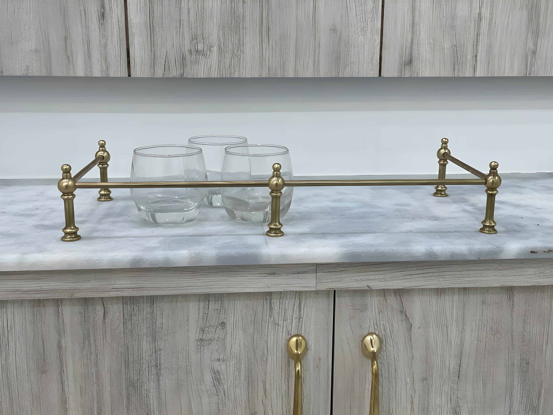 Victorian Brass Gallery Rail - Antique Brass By Hand