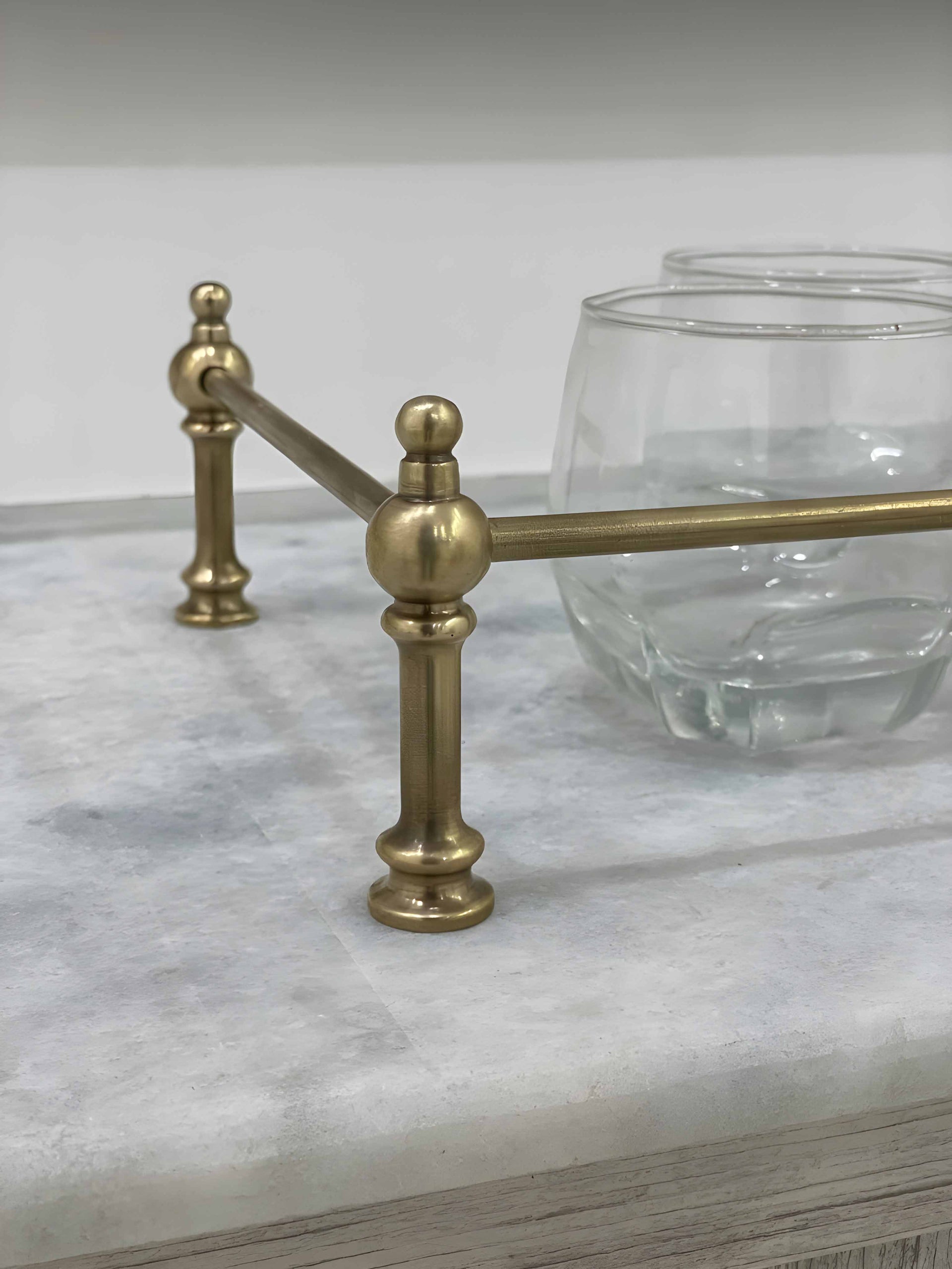 Victorian Brass Gallery Rail - Antique Brass By Hand