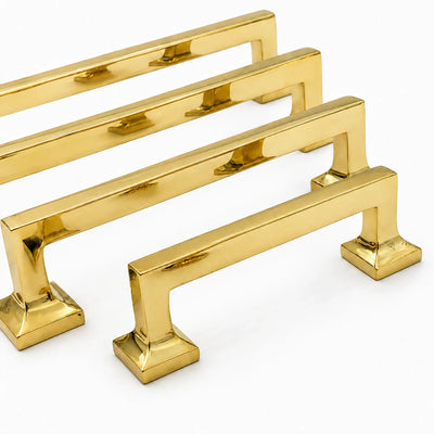 Heritage Cabinet Pulls - Unlacquered Brass Polished