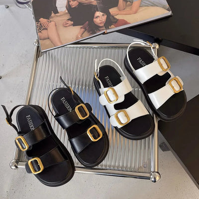 Buckle Open Toe Platform Sandals
