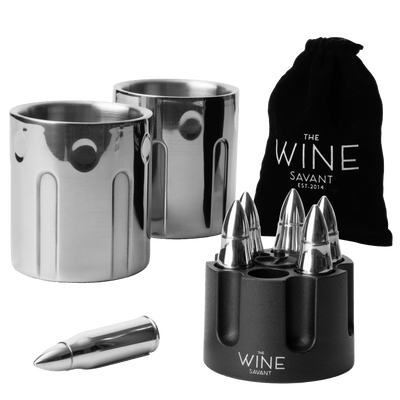 2 Metal Ice Cups & Bullet Chillers - 1.75in Bullet Chillers Set of 6