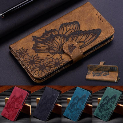 Butterfly Leather Flip Cover For iPhone 14 X XS XR 13 12 11 Pro Max 12 MINI Phone Wallet Case PU Leather Wallet Case Butterfly Flower Pattern Design Magnetic Flip Case Shockproof Protective Cover
