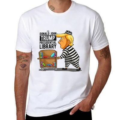 Anti-Trump Library Funny Grey Classic Fit, Crew Neck, - Impeach Trump Apparel Classic T-Shirt