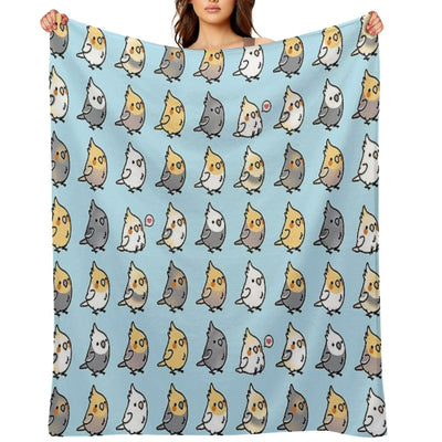 Chubby Cockatiel Collection Compact Throw Blanket