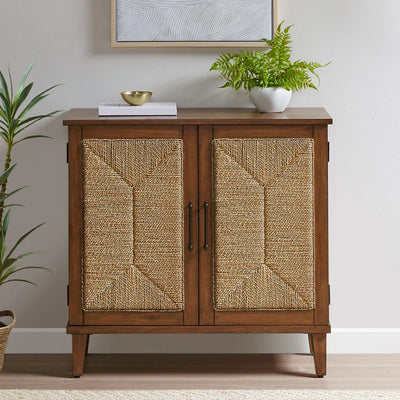 Seagate Handcrafted Seagrass 2-Door Accent Chest